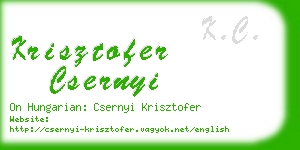 krisztofer csernyi business card